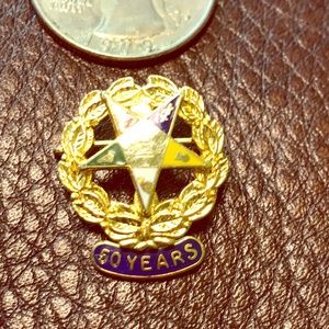 Vintage 50 Year Eastern Star pin.